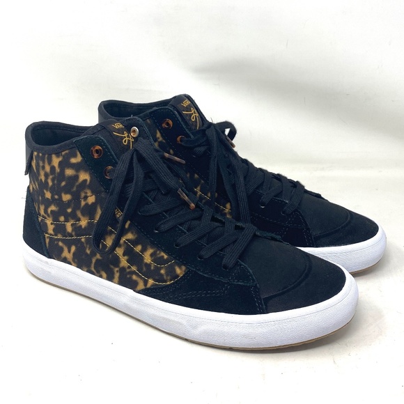 VANS Lizzie Tortoise Sneakers Dark Brown Suede Canvas Shoe Skate Men VN0A4BX1YI5 - Picture 2 of 9